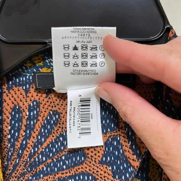 BCBG - “Amu” Patterned Tie Blouse - SZ S, Multi Color - Picture 7 of 8